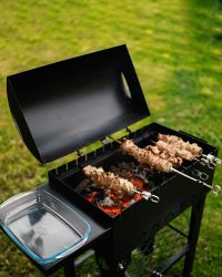 Grils ar latvju rakstiem melns termoizturigs