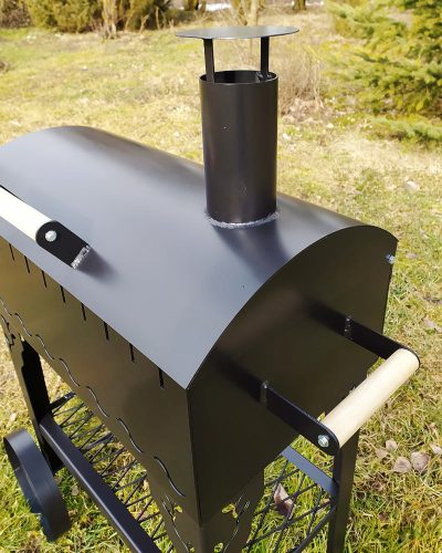 grils-ar-vaku-un-riteniem-melns-termoizturigs Grils ar vāku un riteņiem melns termoizturīgs