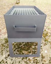 Grils izbraucieniem kokogles malka