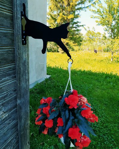 Puķu poda turētājs kaķis